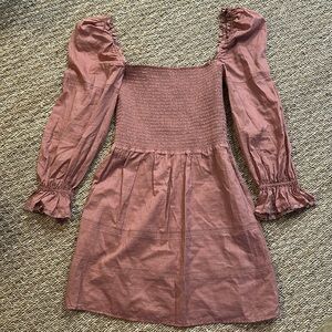Reformation mini dress rose color size 6, like new